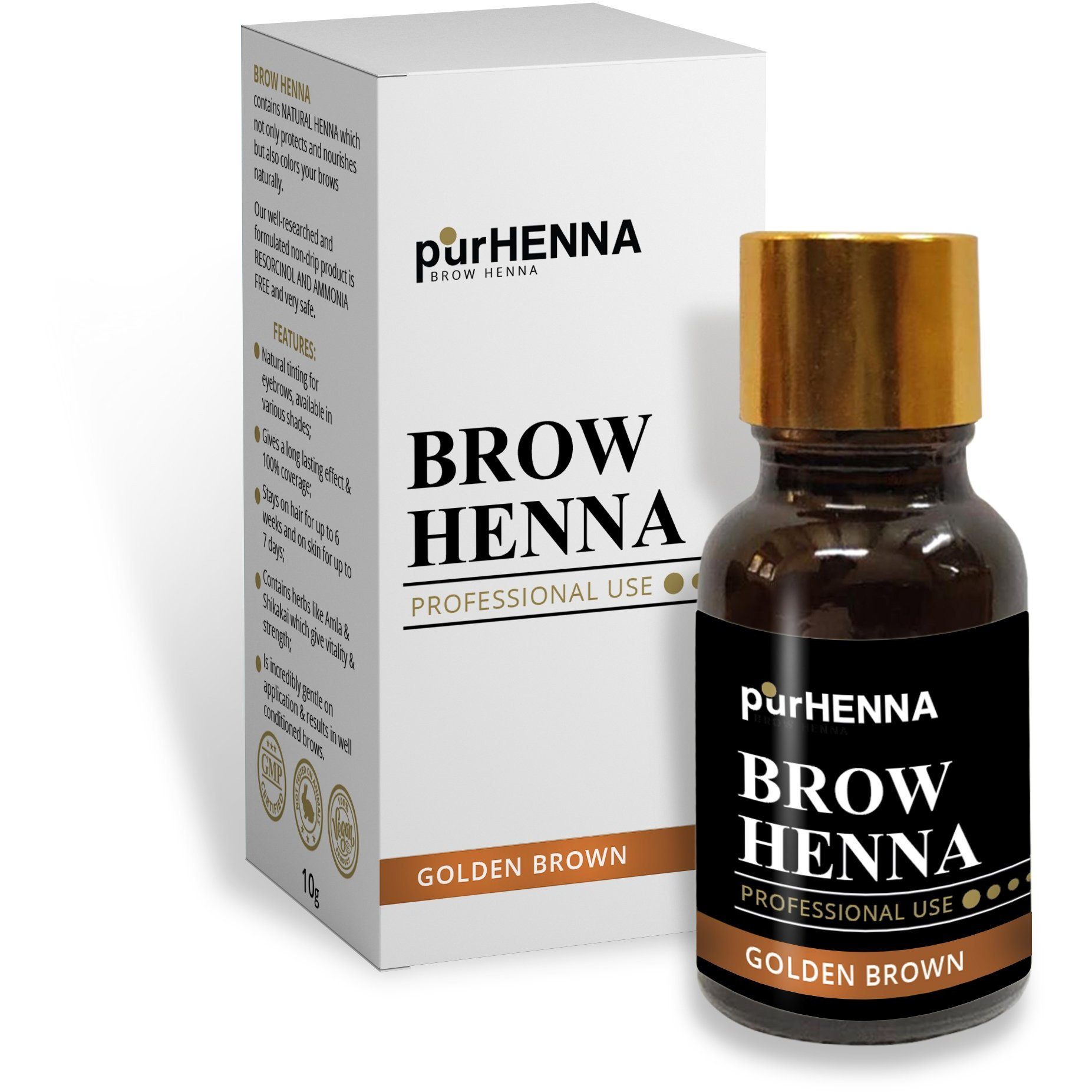PurHenna Brow Henna - Golden Brown - Lash Kings